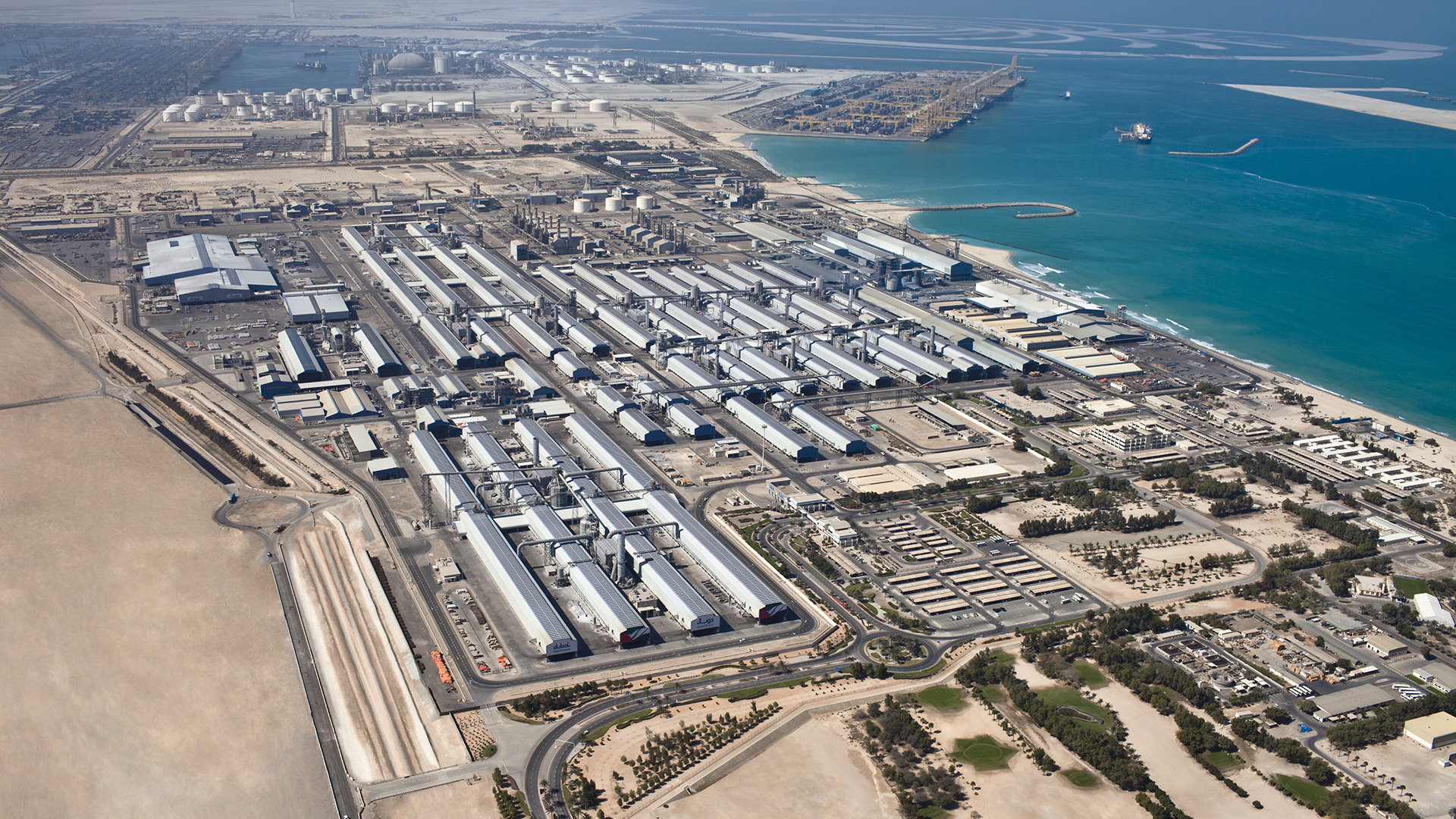 aerial view of emirates global aluminium jebel ali aerial view of emirates global aluminium jebel ali
