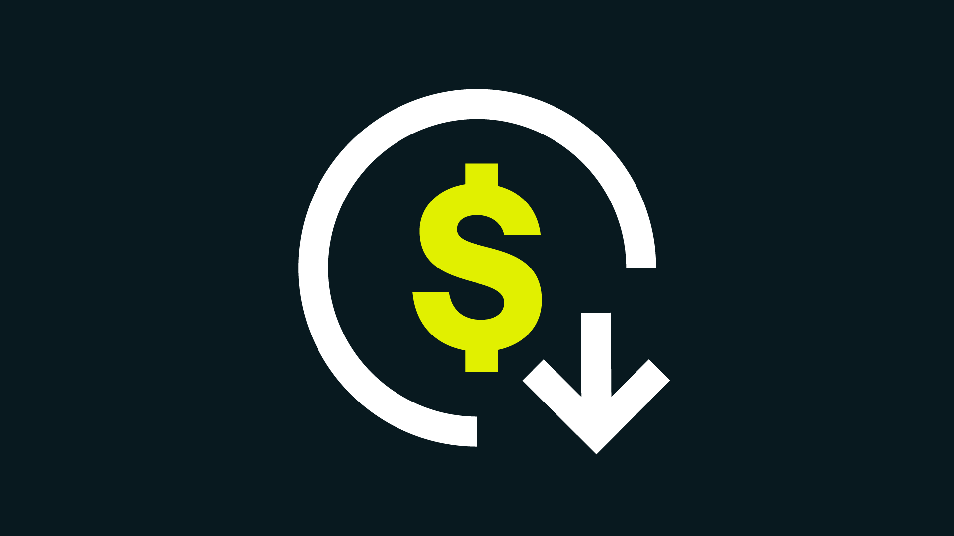Saving costs symbol Saving costs symbol