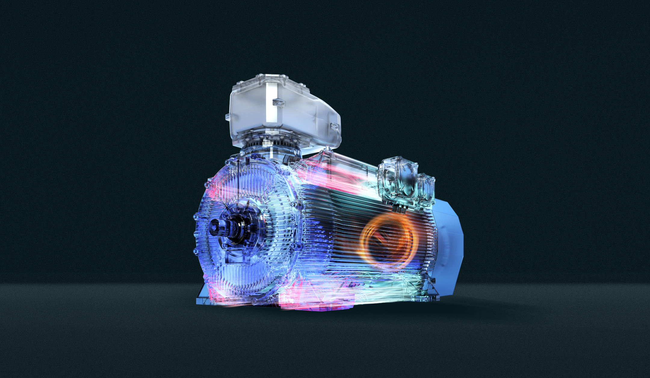 Inside-view of HV C flameproof showing the cooling system Inside-view of HV C flameproof showing the cooling system