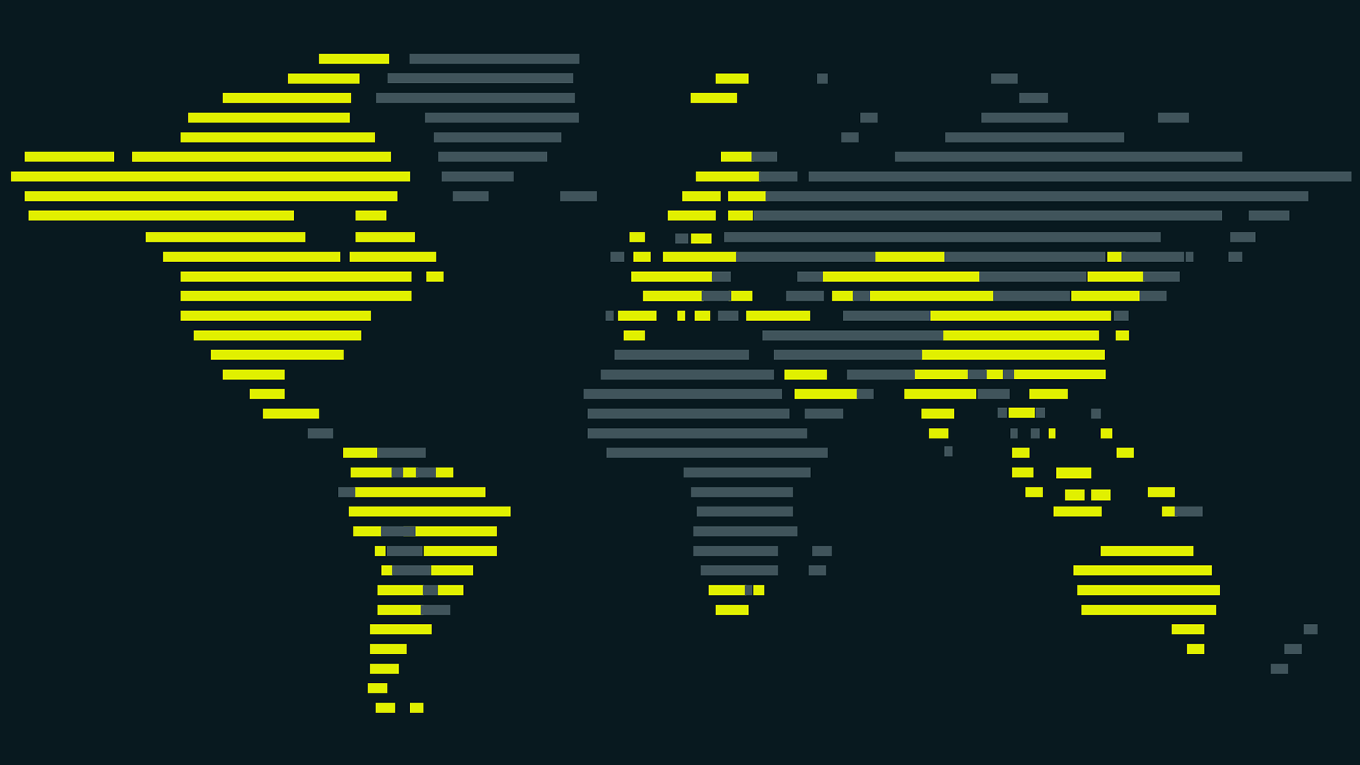 World Map with active markets World Map with active markets