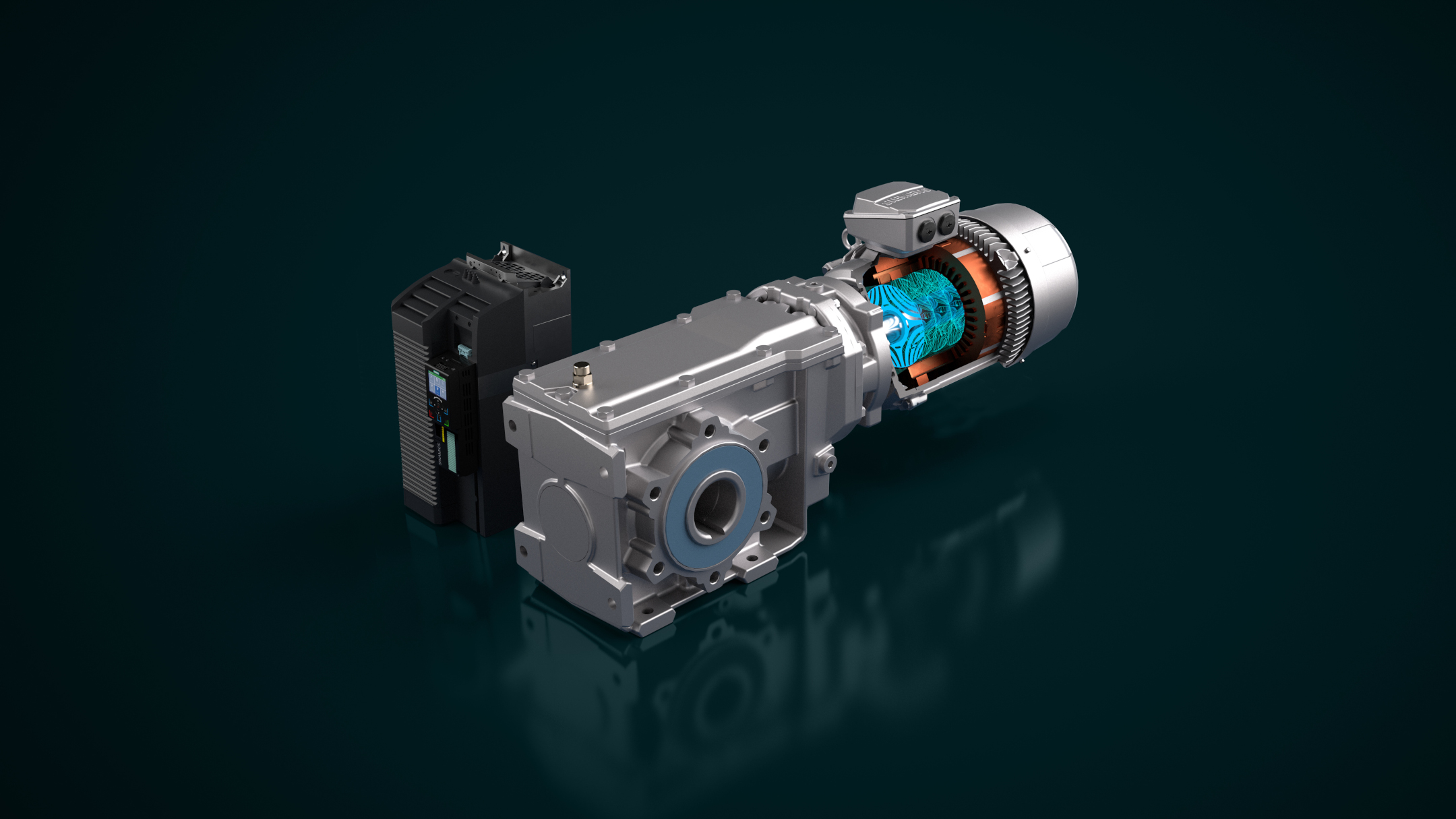 Innomotics Reluctance Geared Motor inside-view Innomotics Reluctance Geared Motor inside-view