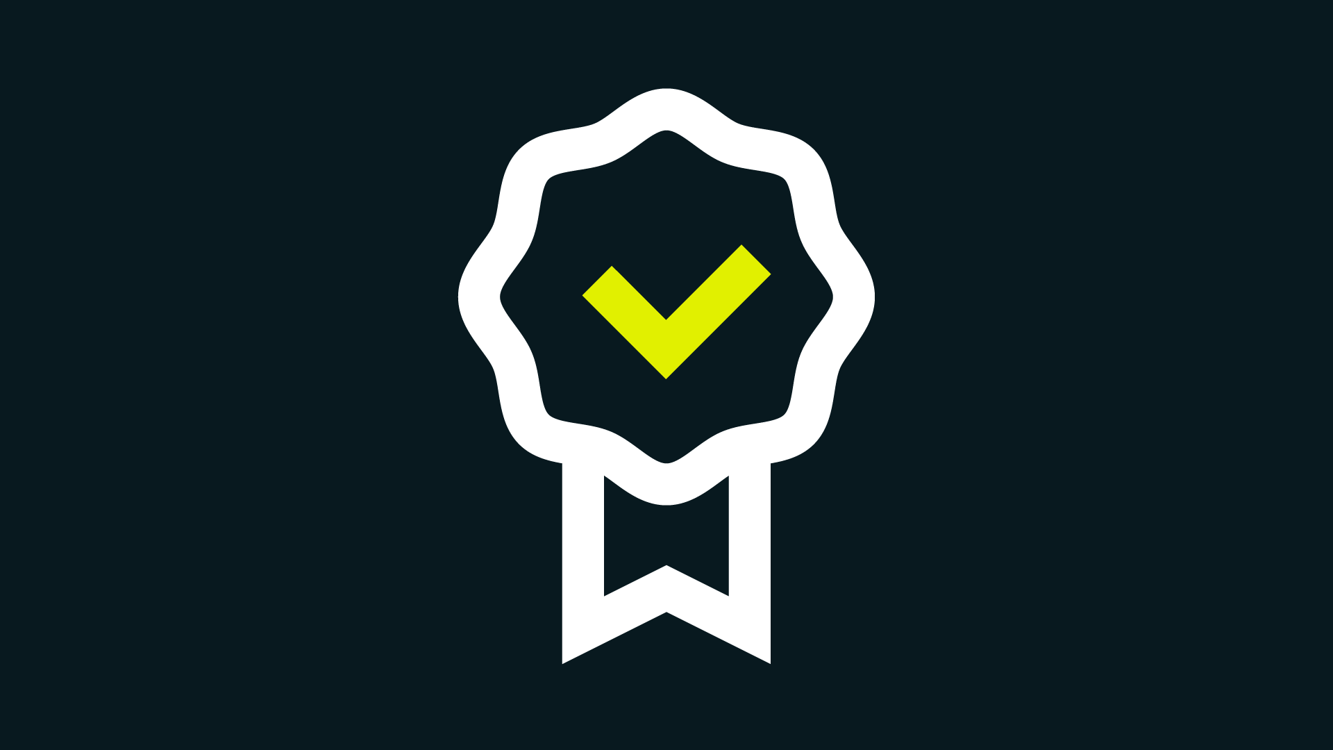Medal with check mark symbol Medal with check mark symbol