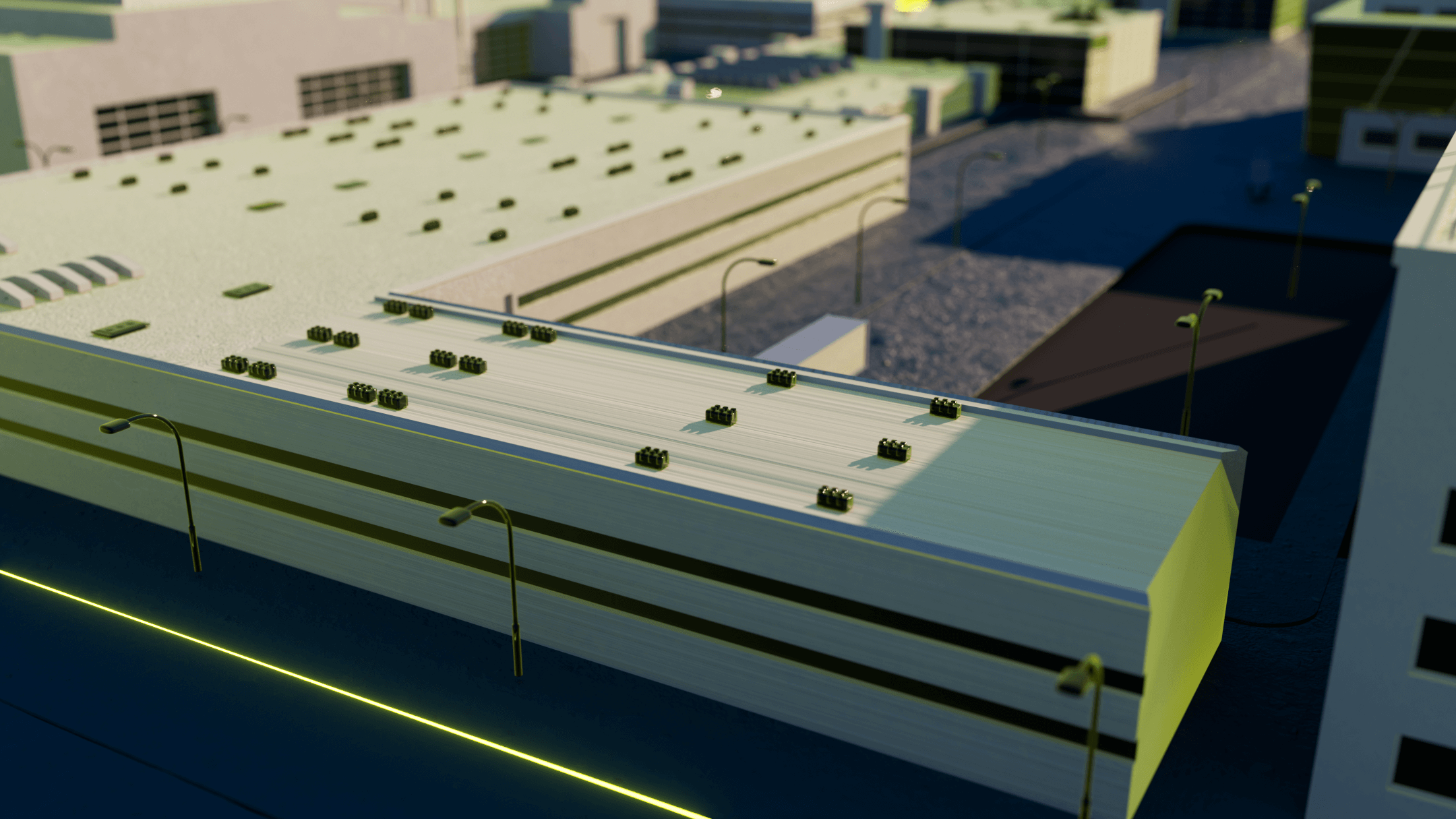 A 3D environment symbolizing pulp and paper production. A 3D environment symbolizing pulp and paper production.