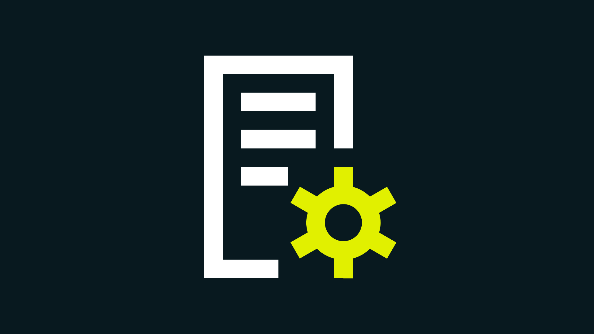 document and cogwheel symbol document and cogwheel symbol