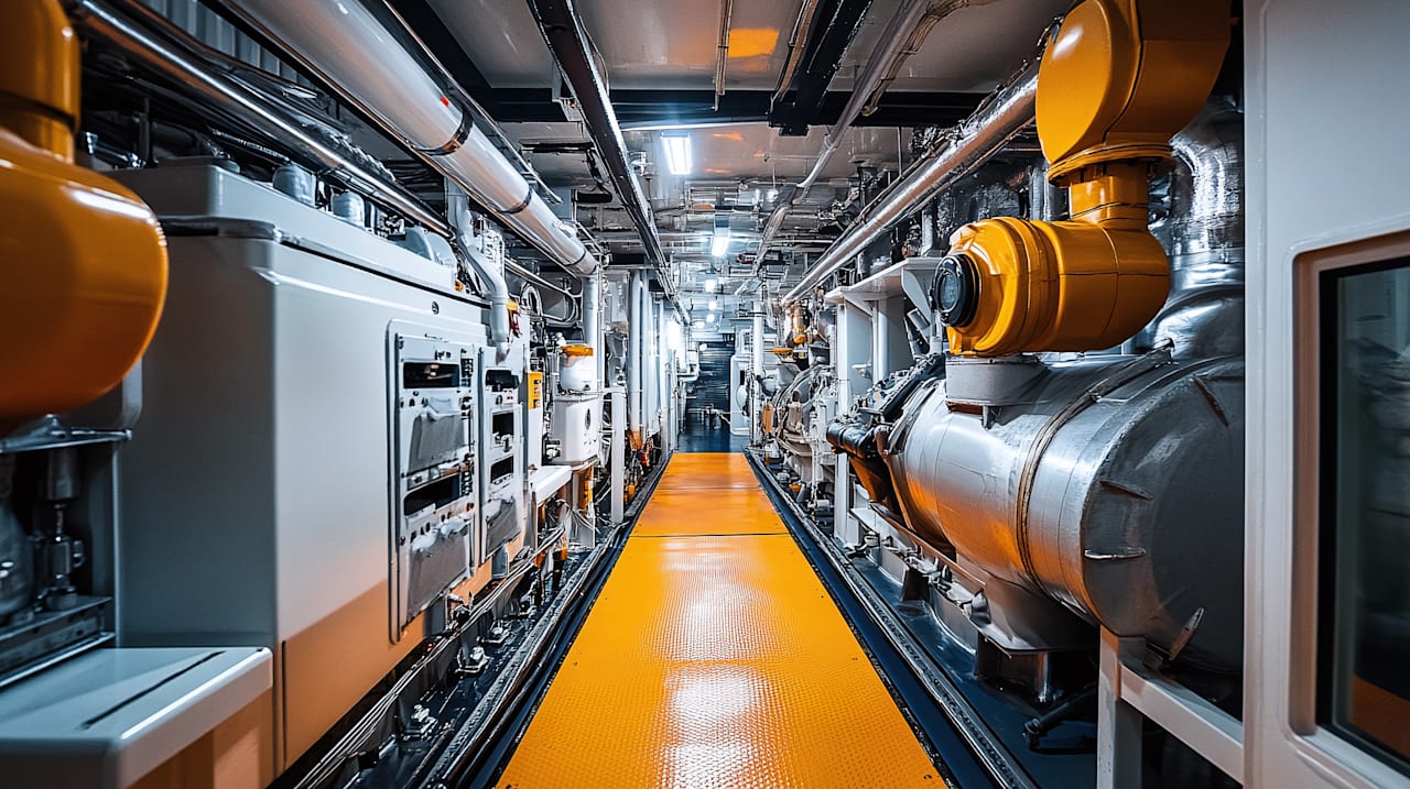 Technical room on cruise ship Technical room on cruise ship