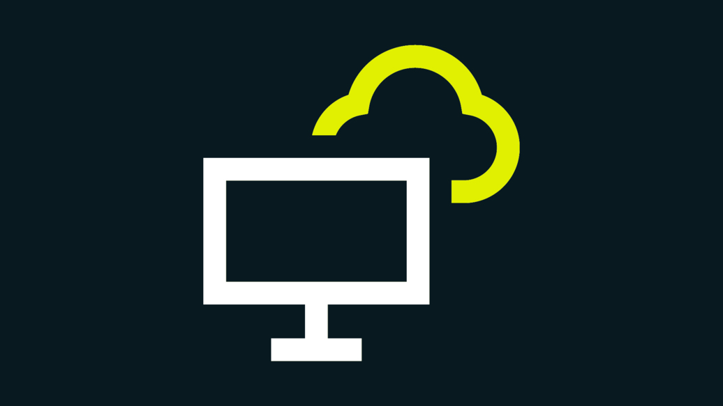Monitor and cloud symbol Monitor and cloud symbol