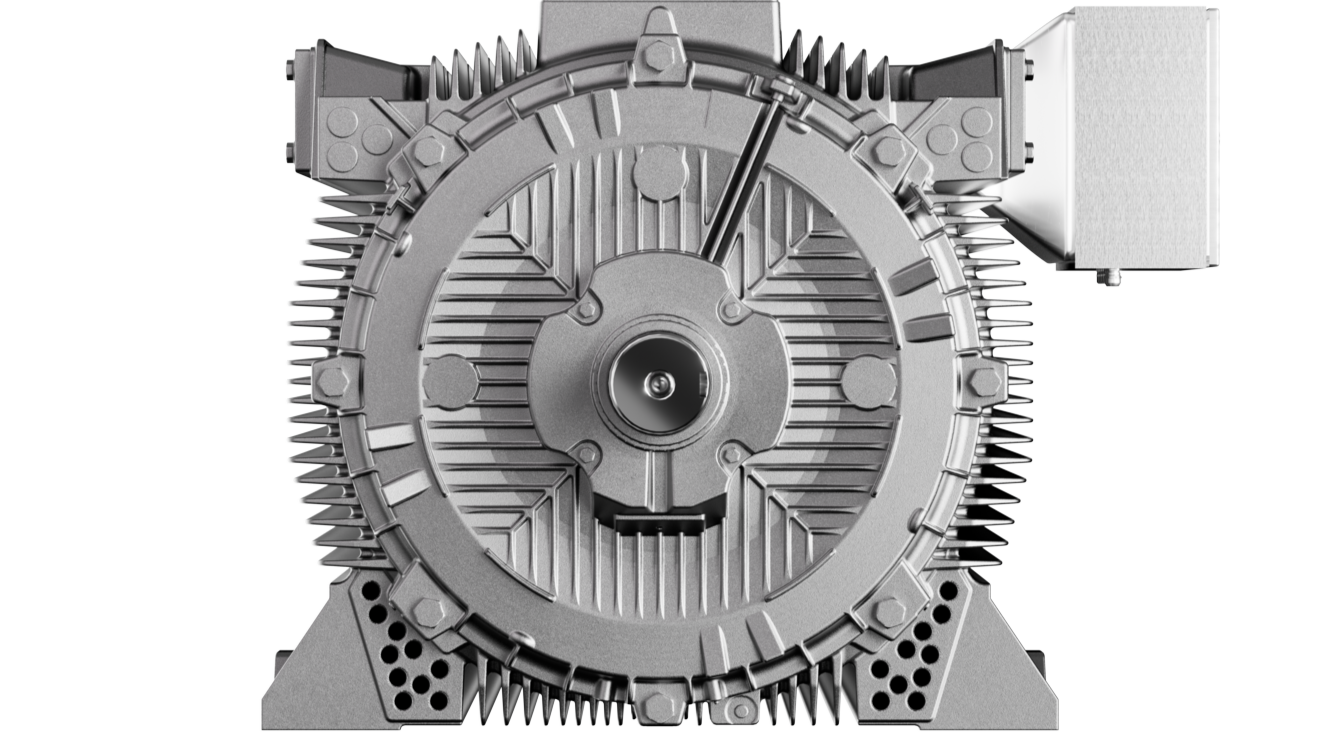 Close-up of Innomotics HV C air-cooled motor Close-up of Innomotics HV C air-cooled motor